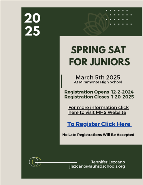 Spring SAT for Juniors